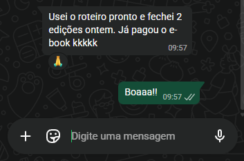 Depoimento positivo sobre o curso 8